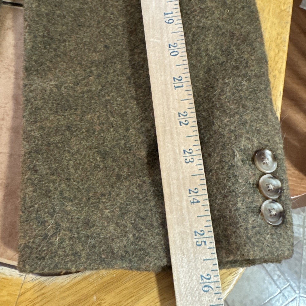 TOMMY HILFIGER Brown Flannel Tweed Button Wool Liner 3 Button Blazer Jacket XL - Picture 14 of 16